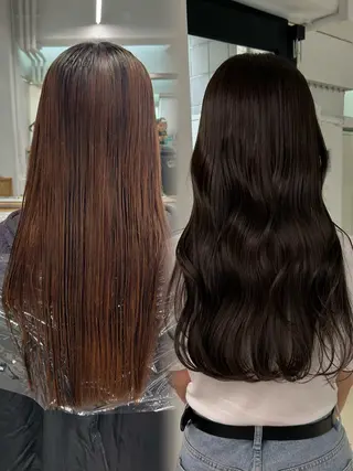 セミロング カラー lomalia moekaのヘアスタイル