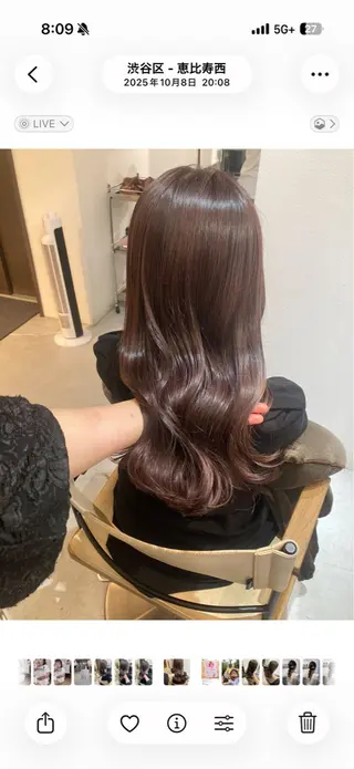 ロング ✨色持ちの良い艶 カラー✨蟹江真世のヘアスタイル