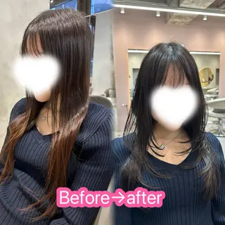 ロング カラー ヘアアレンジ 艶髪特化/矯正/ 髪質改善/吉田光佑のヘアスタイル