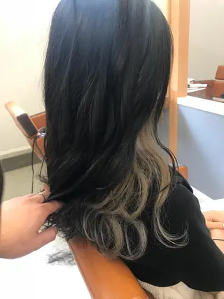 ミディアム 豊中駅3分eha レッスンモデルのヘアスタイル