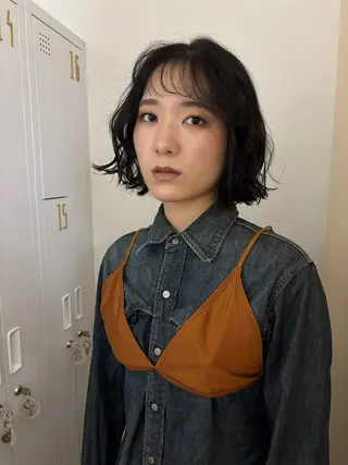 ショート パーマ ブリーチなしカラー/ ボブ//おとは🌱のヘアスタイル