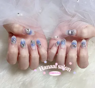 ミディアム Hanaai salon あまねのネイルデザイン