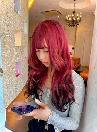 カラー 盛れる顔周り✨韓国式 レイヤーkanatoのヘアスタイル