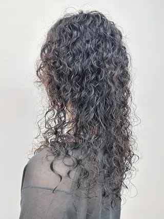 セミロング パーマ ボブ/ゆるふわ ボブパーマ/とういのヘアスタイル