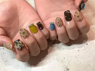 ネイル 韓国/ワンホン/長さ 出しつけ放題🎀のネイルデザイン