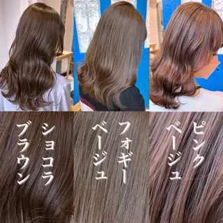 セミロング カラー ブリーチなし/暖色/ 透明感/ririkaのヘアスタイル