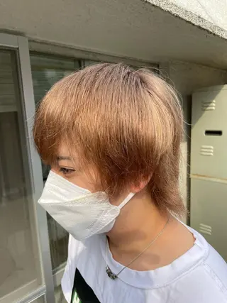 ショート カラー メンズ ブリーチ特化 ハイトーンRYOYAのヘアスタイル