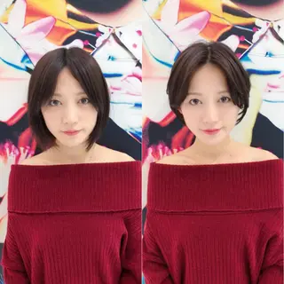 ショート パーマ 趙 英来のヘアスタイル