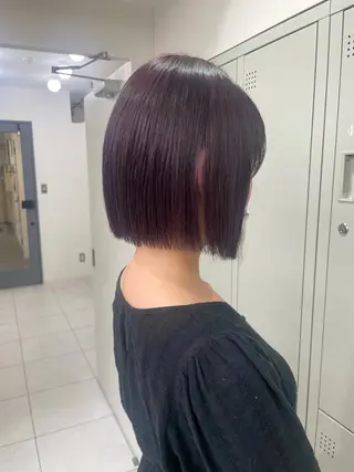 ショート 艶ハイトーン/透明感 カラー/RUNAのヘアスタイル