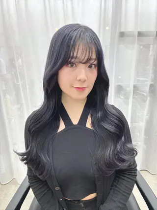 ロング カラー 梅雨対策すぐ巻ける ☔️縮毛矯正勝倉　麗のヘアスタイル