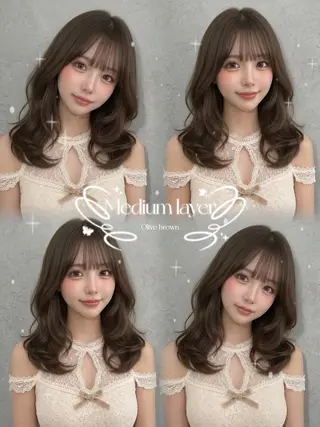 ミディアム 🎀🪄︎︎Rui ♡ワンホン/レイヤーのヘアスタイル