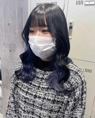 ミディアム カラー パーマ ヘアアレンジ メンズ キッズ ネイル マツエク・マツパ アイブロウ レイヤー/ダブル カラー/YURINAのヘアスタイル