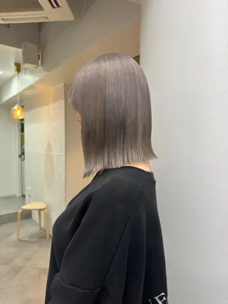 ミディアム カラー ボブ/レイヤーカット 縮毛矯正/コウキ新宿のヘアスタイル