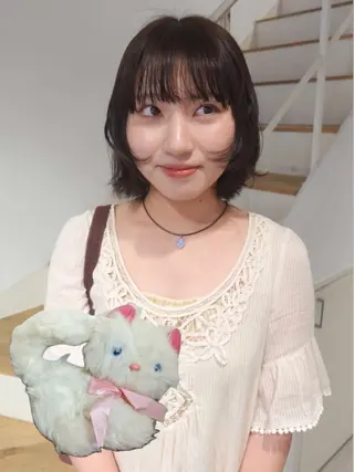 ミディアム yuka | 京都 |カットモデル🧁♡のヘアスタイル