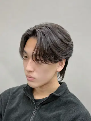 ミディアム パーマ メンズ SLASHメンズ専門 大西郁也のヘアスタイル