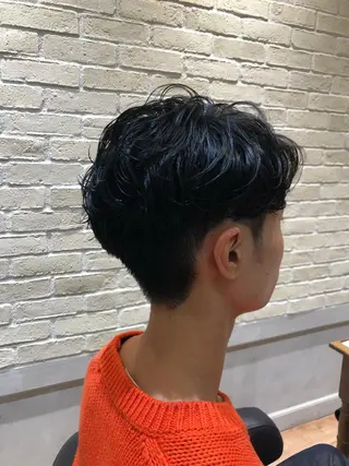 パーマ メンズ 自宅での再現性👌 溝の口/中裕樹のヘアスタイル