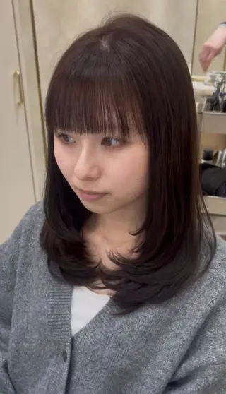 ミディアム nao🎀zina 透明感/艶髪のヘアスタイル