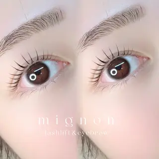 マツエク・マツパ mignon /まつげパーマ・小顔の眉毛・アイブロウイメージ