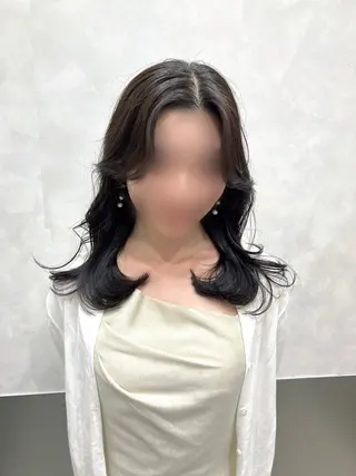 セミロング カラー 💖ブリーチなし透明 感💖ASAHIのヘアスタイル