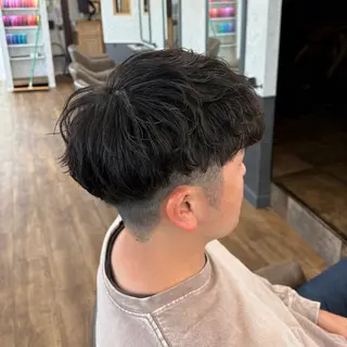 パーマ メンズ 山﨑 千尋のヘアスタイル