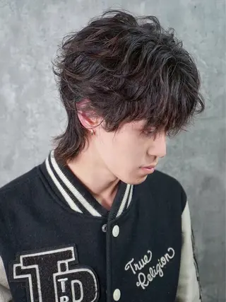 ミディアム 高崎 健司のヘアスタイル