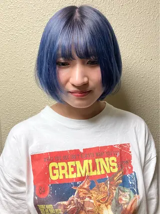 ショート fumika推しカラ ー/デザインカラーのヘアスタイル