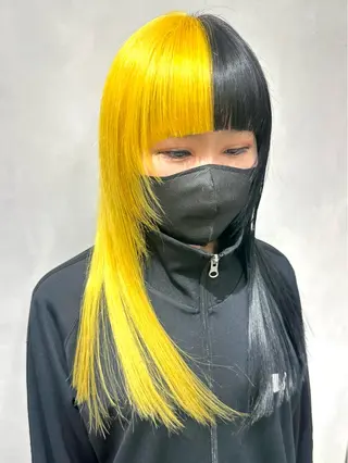 ロング カラー デザインカラー/パー マ🦖外岡咲希🦖のヘアスタイル