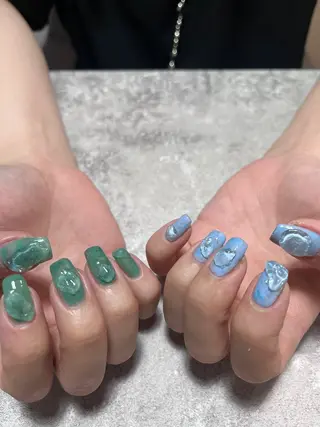 ネイル kazane長さだし フィルイン♡持ち込みのネイルデザイン