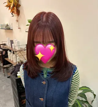 ミディアム カラー ヘアアレンジ 郡山/透明感カラー /馬場アンドレアのヘアスタイル