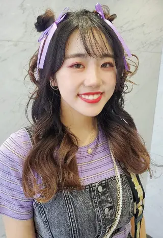 セミロング ヘアアレンジ 仁科 美乃里のヘアスタイル