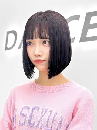 ショート カラー ヘアアレンジ 縮毛矯正🤍 盛れるボブ/ひかりのヘアスタイル