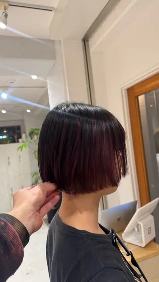 ショート カラー 🐺ハイトーン/ウル フ/ローライト/大夢のヘアスタイル