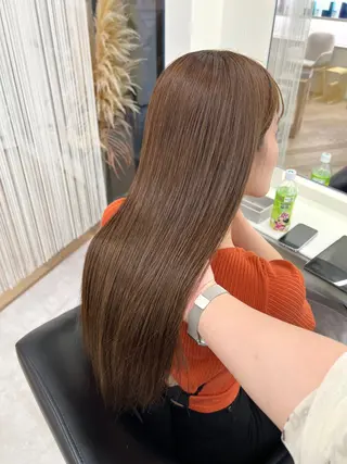 ロング カラー NANO/ ブリーチ×レイヤーのヘアスタイル