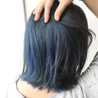 ミディアム カラー ウルフ/デザイン/ 大阪/タカハシユウキのヘアスタイル