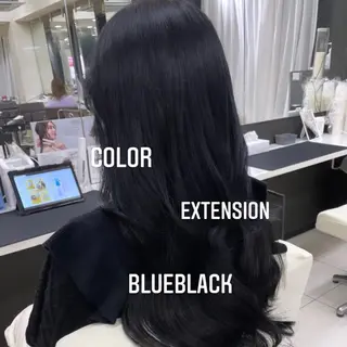 ロング カラー エクステ🩵ブリーチ 韓国ヘア🩵KAEのヘアスタイル