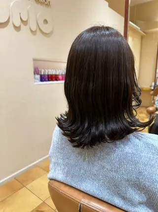 セミロング ボブ/ゆるふわ ボブパーマ/とういのヘアスタイル