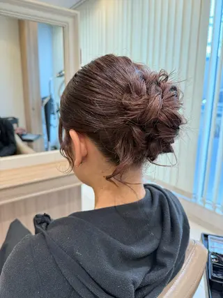 セミロング ヘアアレンジ 韓国ヘアメイク🎀/ 縮毛矯正✨山本媛香のヘアスタイル