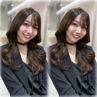 ロング カラー 銀座/レイヤー/ 透明感カラー✨りくのヘアスタイル