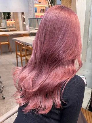ロング カラー 失敗しないハイトーン ✨ミルクティー/ミワのヘアスタイル