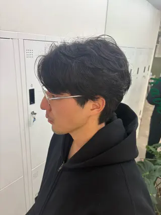 ミディアム パーマ メンズ 横浜駅メンズパーマ師 🌀岩﨑弘成🌀のヘアスタイル