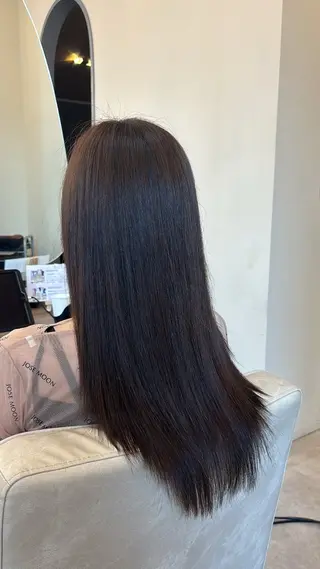ロング カラー レイヤー✂︎ぷつボブ 艶カラー🤍noaのヘアスタイル