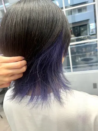 ミディアム カラー 🎀♥️推しカラー tomoka💜🍭のヘアスタイル