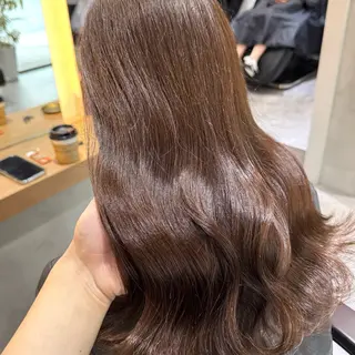 セミロング カラー ヘアアレンジ ブリーチなしカラー /新百合ヶ丘/安形翔のヘアスタイル