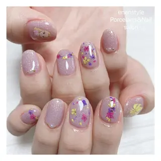ミディアム ネイル 🐾enen style 🐾のネイルデザイン