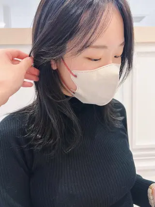ミディアム mayu🤍 透明感カラーのヘアスタイル
