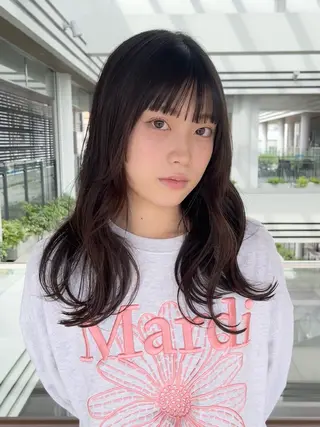 セミロング 園田 渉 ◤SHIKIO◢のヘアスタイル