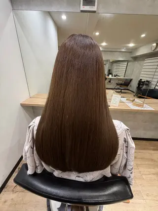 ロング カラー パーマ 艶髪ストレート ☘️大貫 昂涼🐹のヘアスタイル