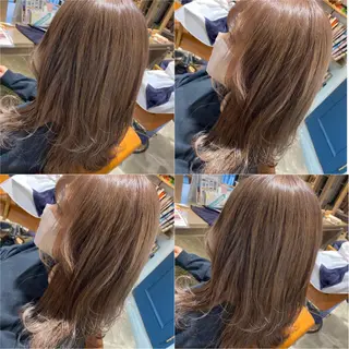 カラー 🩵盛れる顔周り/ 艶カラーemi🩵のヘアスタイル