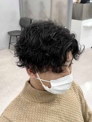 ショート 京都河原町 メンズパーマ助川龍哉のヘアスタイル
