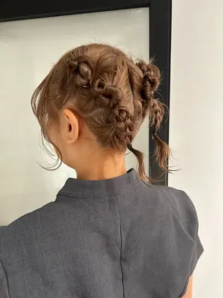 ミディアム ヘアアレンジ 透明感似合わせカラー 🍀あかり🍀のヘアスタイル